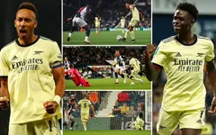 Aubameyang lập hat-trick, Arsenal tạo mưa bàn thắng ở cúp Liên đoàn Anh