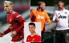 Ronaldo tới Man Utd là "tin xấu" với Van de Beek