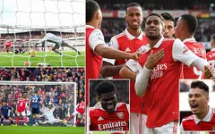 Arsenal 5-0 Nottingham Forest: Saka chấn thương, Nelson rực sáng