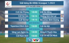 Lịch thi đấu và trực tiếp vòng 11 V.League 2022 trên VTV: Tâm điểm CLB Sài Gòn vs HAGL