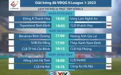 Lịch thi đấu và trực tiếp vòng 2 V.League 2023: Tâm điểm CLB Hà Nội vs Công An Hà Nội
