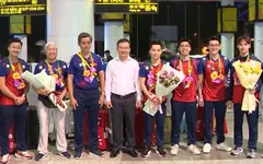 ĐT Thể dục dụng cụ trở về nước, hoàn thành xuất sắc nhiệm vụ SEA Games 32