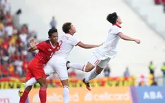 VIDEO | Văn Tùng đánh đầu ngược đẳng cấp tung lưới U22 Indonesia