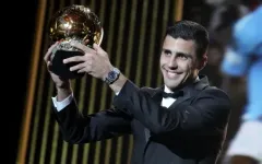 Tiền vệ Rodri giành Quả bóng Vàng 2024