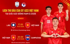 Lịch thi đấu và trực tiếp Giải vô địch U23 Đông Nam Á 2025 trên VTV