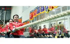 Một buổi tập của ĐT kéo co Việt Nam chuẩn bị cho SEA Games 33