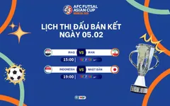 Lịch thi đấu và trực tiếp bán kết futsal châu Á hôm nay 5/2: Tâm điểm Indonesia chạm trán Nhật Bản