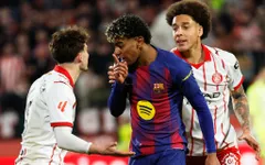 Bại trận trước Girona, Barcelona mất ngôi đầu vào tay Real Madrid