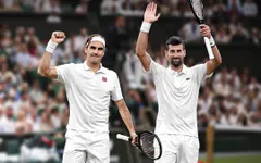 Djokovic tự đấm vào đùi 11 lần vì bế tắc, cân bằng cột mốc của Federer ở Wimbledon