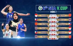 Lịch thi đấu và trực tiếp Giải bóng chuyền nữ SEA V.Cup 2026 hôm nay (7/8) trên VTV: Việt Nam gặp Indonesia