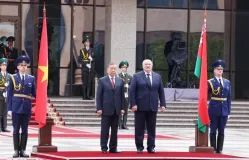 Lễ đón Tổng Bí thư Tô Lâm thăm cấp Nhà nước Cộng hòa Belarus