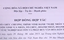 Nhiều sai phạm trong chương trình 'Vinh danh nghệ nhân văn hóa dân gian'