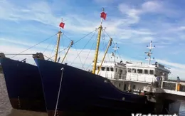 Khai thác tàu dịch vụ hậu cần nghề cá vỏ thép đầu tiên ở Quảng Ngãi