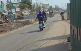 Vi phạm ATGT tại một số điểm thi công dự án cải tạo môi trường nước ở TP Huế