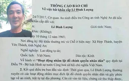 Nghệ An: Bắt khẩn cấp đối tượng Lê Đình Lượng vì tội chống phá Nhà nước