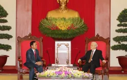 Tổng Bí thư tiếp đoàn Văn phòng Trung ương Đảng NDCM Lào