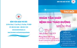 TP.HCM: Khám, tầm soát bệnh đái tháo đường miễn phí