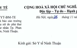 Bộ Y tế: Xác minh, báo cáo trường hợp tử vong do phá thai tại cơ sở y tế tư nhân ở Ninh Thuận