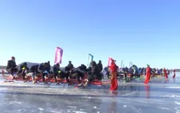 Đua thuyền rồng trên băng tại Trung Quốc