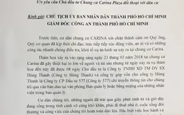 Cư dân chung cư Carina Plaza viết đơn kêu cứu, yêu cầu gặp mặt chủ đầu tư
