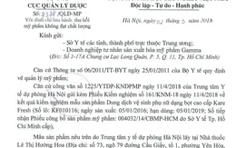 Thu hồi toàn quốc dung dịch vệ sinh phụ nữ dạng bọt Kare Fresh