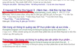 Cẩn trọng với thông tin quảng cáo thực phẩm bảo vệ sức khỏe Heposal