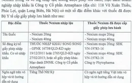 Đình chỉ lưu hành thuốc Nexium 20mg và Nexium 40mg chưa được cấp phép lưu hành