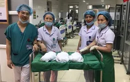 Nghệ An: Ca sinh 3 tự nhiên 2 gái, 1 trai chào đời khỏe mạnh