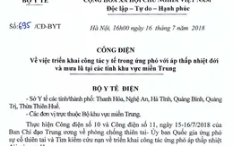Bộ Y tế: Triển khai công tác y tế ứng phó với áp thấp nhiệt đới và mưa lũ tại miền Trung