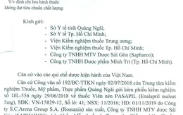 Đình chỉ lưu hành thuốc viên nén Pasapil không đạt tiêu chuẩn chất lượng