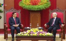 Tổng Bí thư tiếp Đoàn Ủy ban Trung ương Mặt trận Lào Xây dựng đất nước