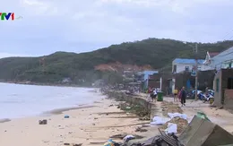 Bình Định: Sạt lở kè biển uy hiếp hàng chục hộ dân