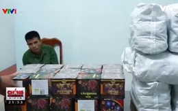 Bắt 2 đối  tượng vận chuyển 66 kg pháo