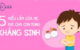 [Infographic] 5 hiểu lầm của mẹ khi cho con dùng kháng sinh