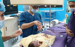Phá vách liên nhĩ cấp cứu trẻ sơ sinh 1 ngày tuổi bị đảo gốc động mạch