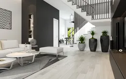 Ngôi nhà có nội thất hai màu đen trắng tuyệt đẹp