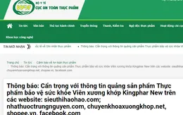 Cẩn trọng với sản phẩm Thực phẩm bảo vệ sức khỏe Viên xương khớp Kingphar New