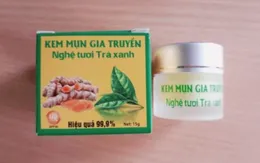 Thu hồi Kem mụn gia truyền Nghệ tươi trà xanh chưa được cấp phép đã lưu thông