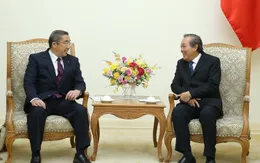 Phó Thủ tướng Trương Hòa Bình tiếp Quốc vụ khanh Bộ Nội vụ Nhật Bản