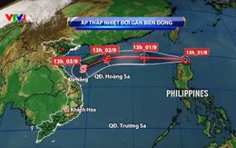 Áp thấp nhiệt đới đi vào biển Đông, có thể mạnh lên thành bão