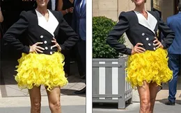 Celine Dion khoe chân dài với váy ngắn