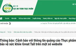 Thực phẩm bảo vệ sức khỏe Great Tall  quảng cáo lừa dối người tiêu dùng trên một số website