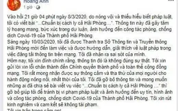 Xử phạt 10 triệu đồng một phụ nữ đưa tin sai sự thật về dịch COVID_19