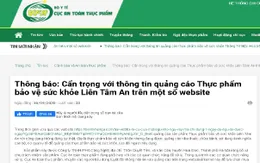 Cẩn trọng thông tin quảng cáo sản phẩm Tâm An Lạc Tiên, Liên Tâm An, Thăng trĩ mộc hoa trên một số website