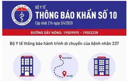Toàn cảnh phòng chống dịch COVID-19 ngày 4/4: Bộ Y tế phát thông báo khẩn, bệnh nhân 237 đi khắp nơi