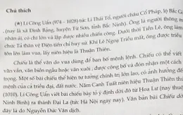 Phát hiện lỗi chính tả tên vua Lý Công Uẩn trong sách giáo khoa Ngữ văn lớp 8