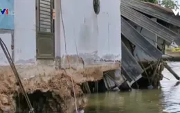 Gia tăng sạt lở vì khô hạn tại Đồng bằng sông Cửu Long