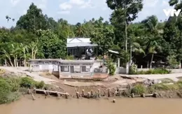 Hiện trường vùng sạt lở bờ sông nghiêm trọng nhất tại Hậu Giang