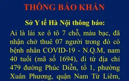 Thông báo tìm lái xe 7 chỗ chở BN1694 từ Hà Nội đến Thái Bình