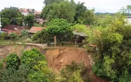 Sạt lở sông Đà, cuốn trôi vườn tược, cây cối của hàng chục hộ dân